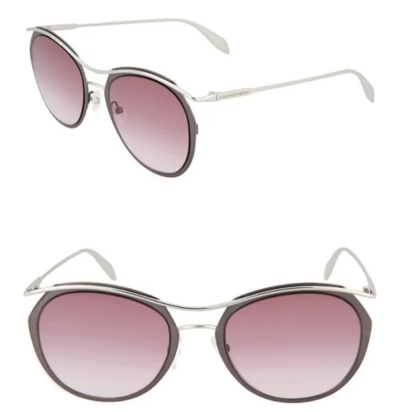ALEXANDER MCQUEEN Round Aviator Sunglasses - Picture 3 of 4